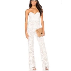 Stone Cold Fox Asher Jumpsuit Bridal Lace SCF Size XS NWOT